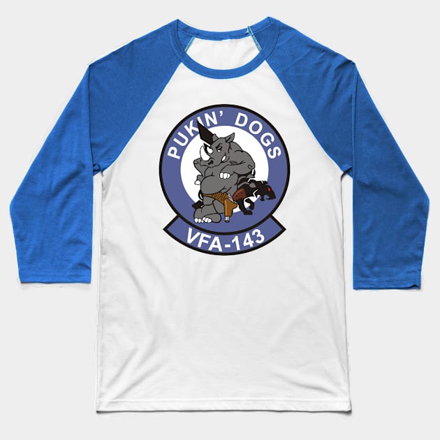 F/A18 Rhino - VFA143 - Pukin' Dogs Baseball T-Shirt by MBK